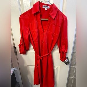 Button up cover up shirt dress